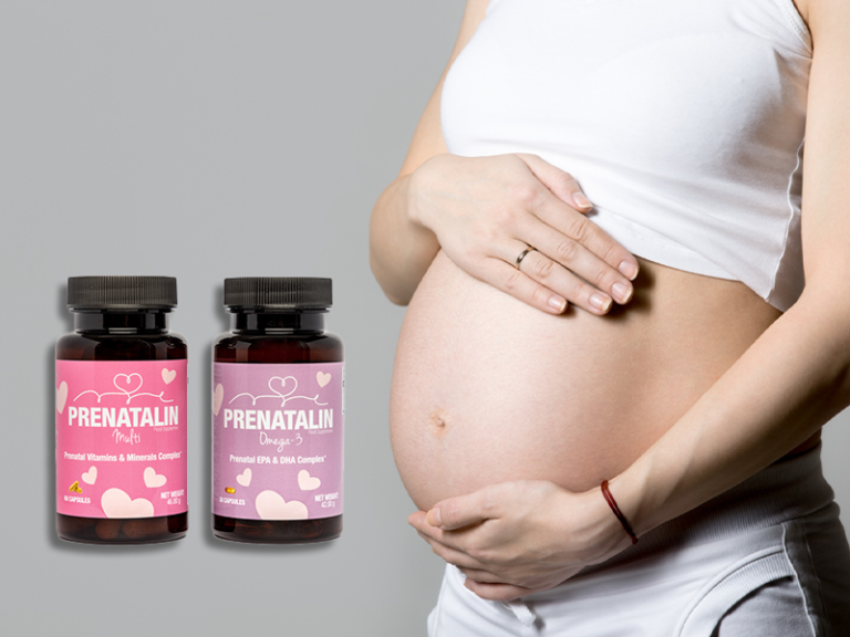 Prenatalin Bottles Pregnant Woman
